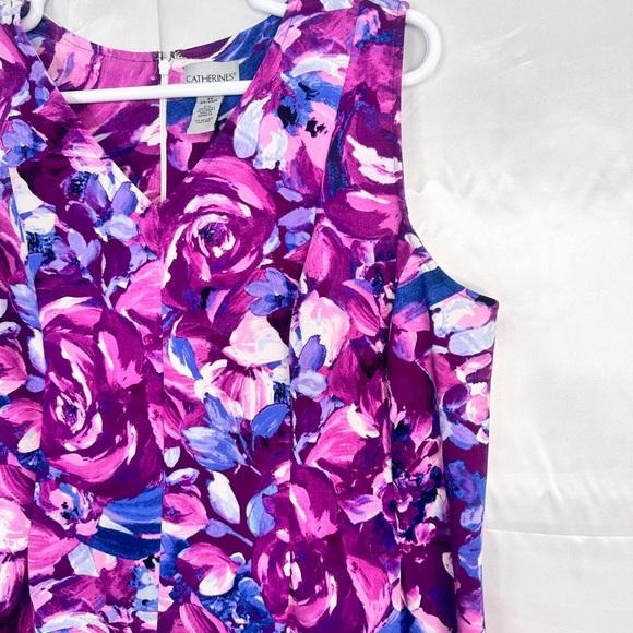 Catherine's Floral Sleeveless Aline Dress size 2X (23/24W) - Picture 3 of 10